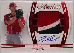 Ty Floyd [Ruby] #DPH-TF Baseball Cards 2024 Panini Flawless Draft Patch Autographs Horizontal Prices