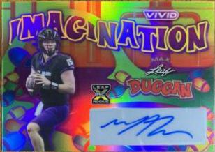 Max Duggan #VI-MD1 Football Cards 2023 Leaf Vivid Autographs Imagination