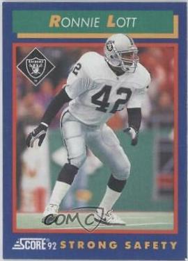 Ronnie Lott #30 Football Cards 1992 Panini Score