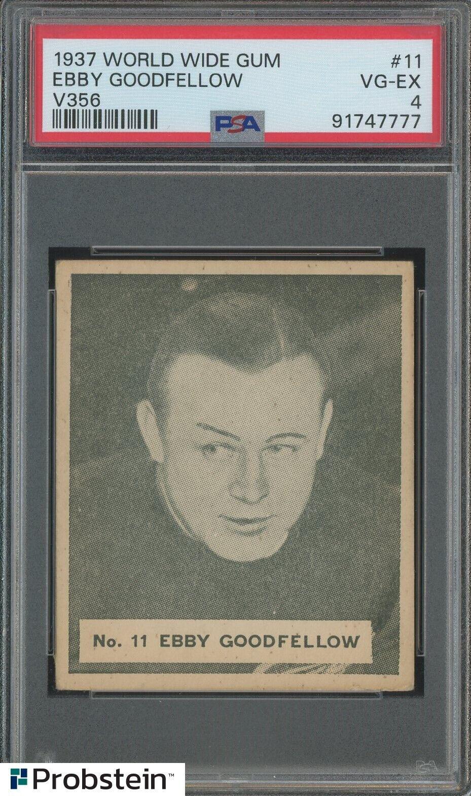 Ebby Goodfellow #11 Hockey Cards 1937 V356 World Wide Gum