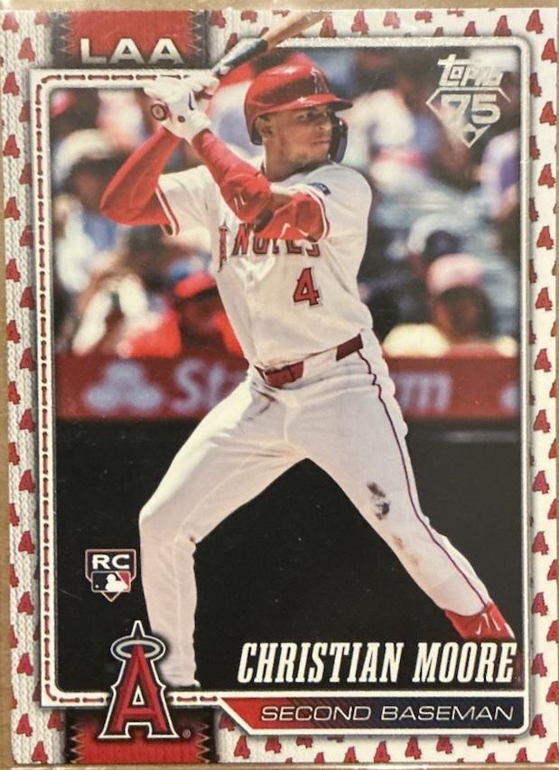 2026 Topps Christian Moore [Team Color Border Variation] #147 card