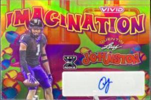Quentin Johnston #VI-QJ1 Football Cards 2023 Leaf Vivid Autographs Imagination