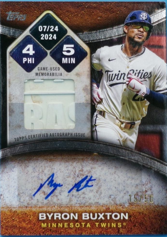 Byron Buxton #RTBA-BUX 2025 Topps Rounding The Bases Autograph Relic Baseball