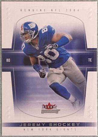 Jeremy Shockey #18 Football Cards 2004 Fleer Genuine