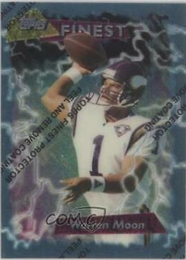 Warren Moon #10 Football Cards 1995 Topps Finest