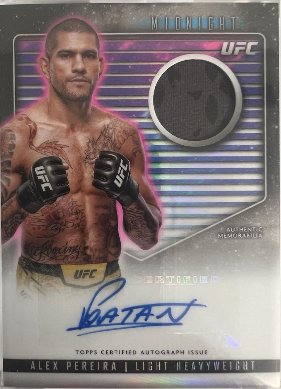 Alex Pereira #RCA-APE Ufc Cards 2024 Topps Midnight UFC Relic Autograph