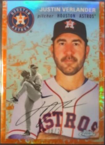 Justin Verlander [White Orange Refractor] #253