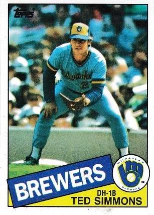 Ted Simmons #318 Baseball Cards 1985 Topps