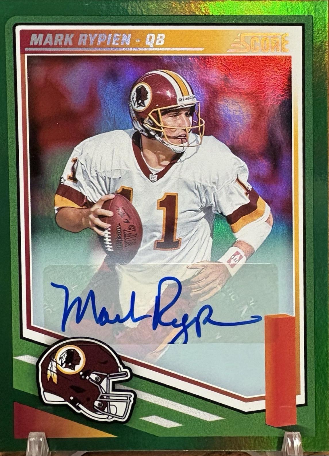 Mark Rypien [Green Signature] #135 Prices | 2025 Panini Score ...