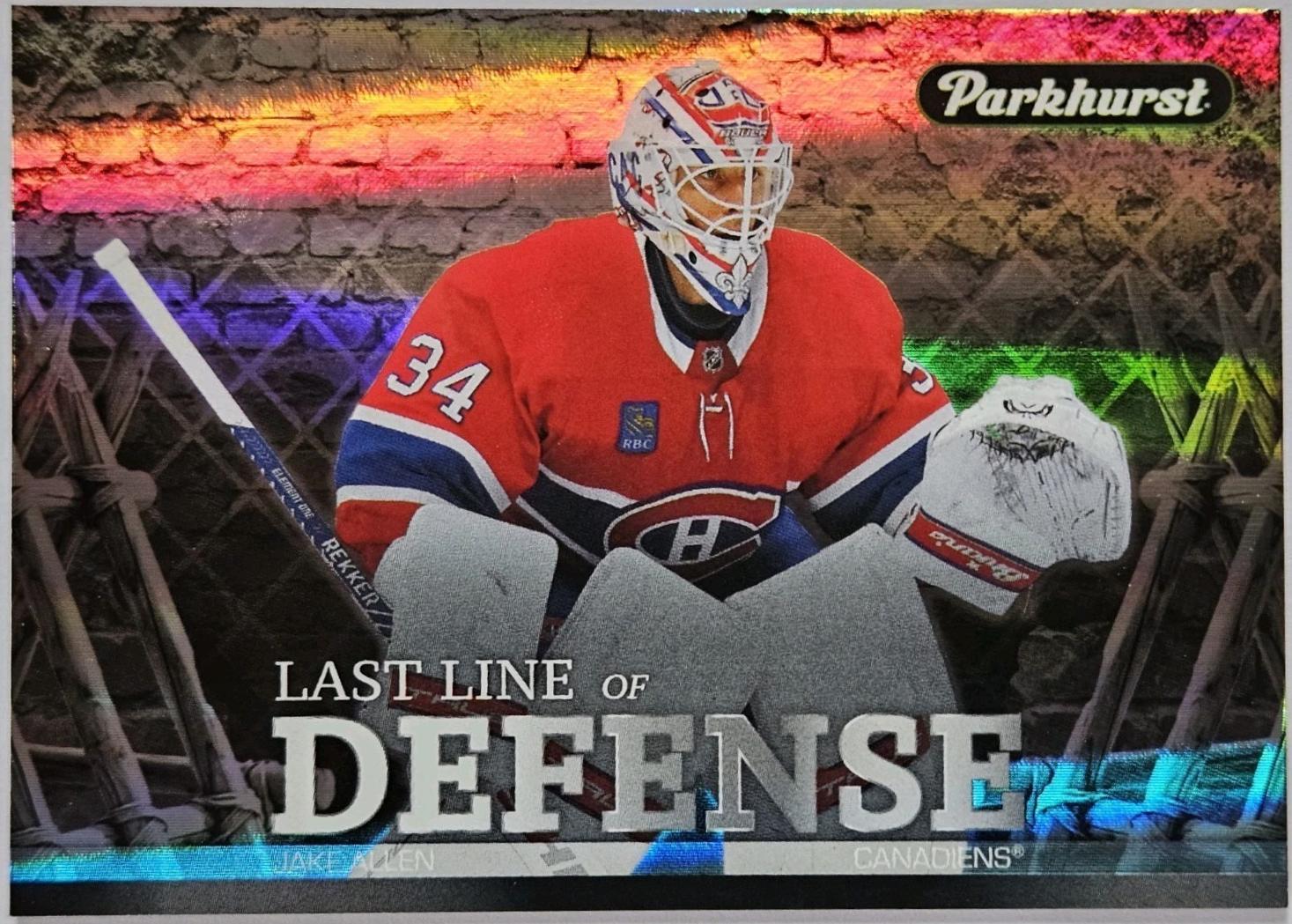 Jake Allen #LD-17 Hockey Cards 2023 Parkhurst Last Line of Defense