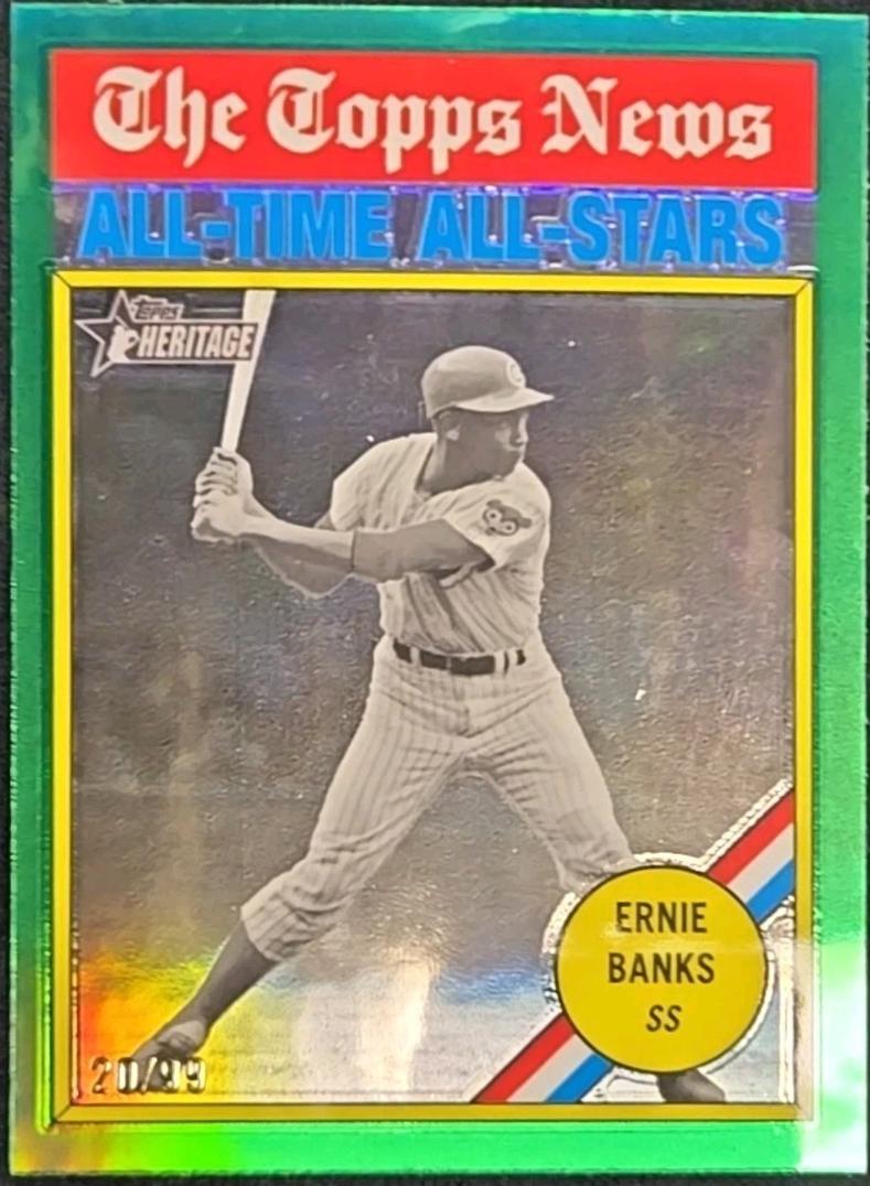 Ernie Banks [Green Chrome Variation] #343