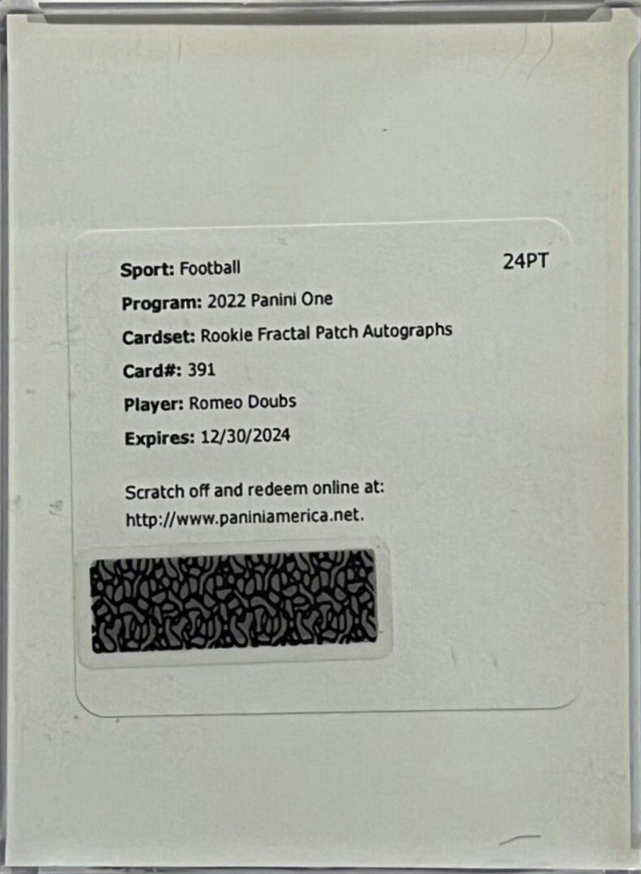 Romeo Doubs #391 2022 Panini One Football