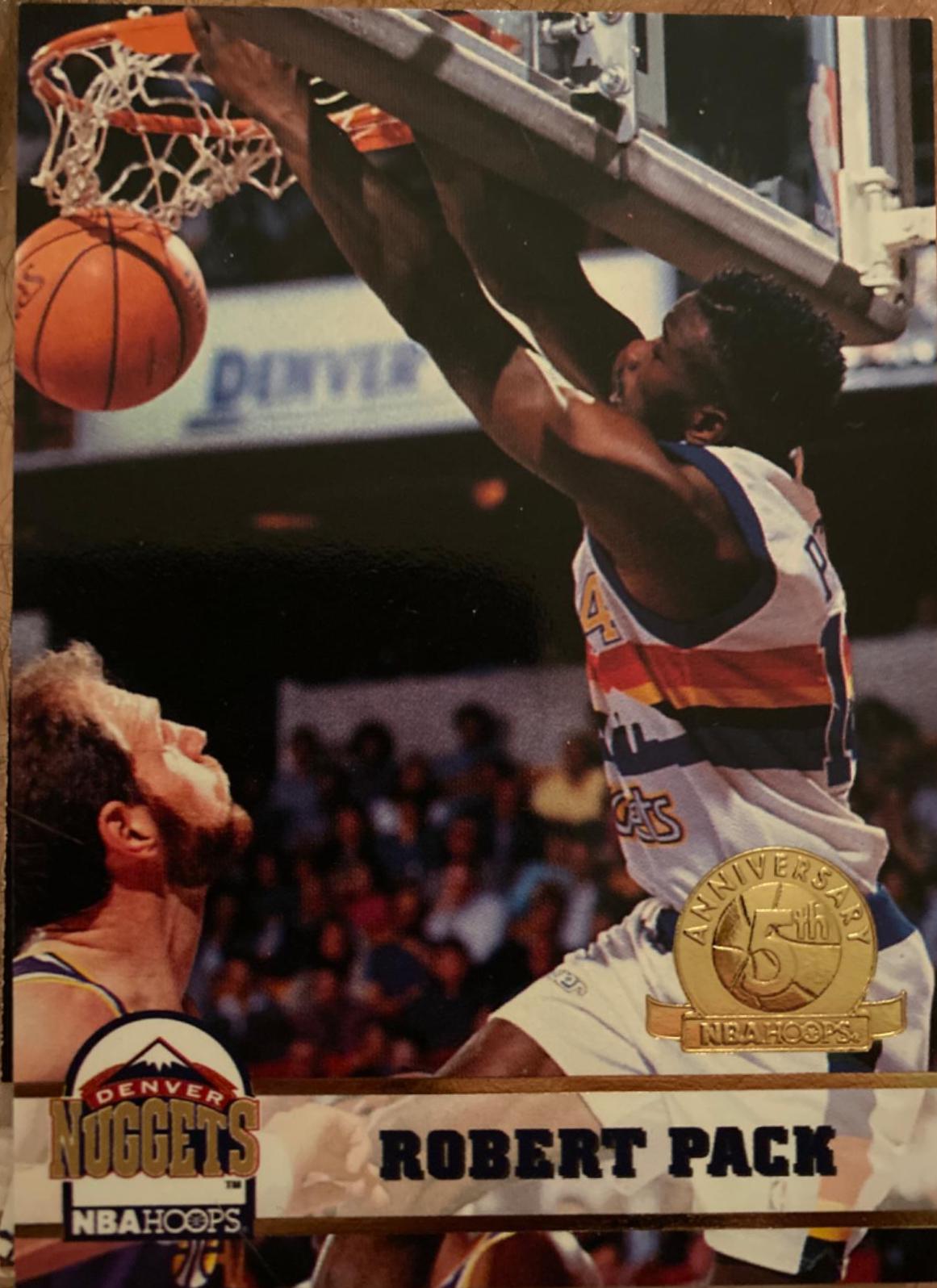 Robert Pack #57 Basketball Cards 1993 Hoops Fifth Anniversary Gold