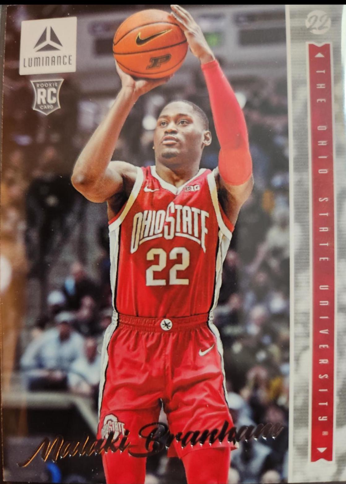 Malaki Branham #18 Basketball Cards 2022 Panini Chronicles Draft Picks Luminance