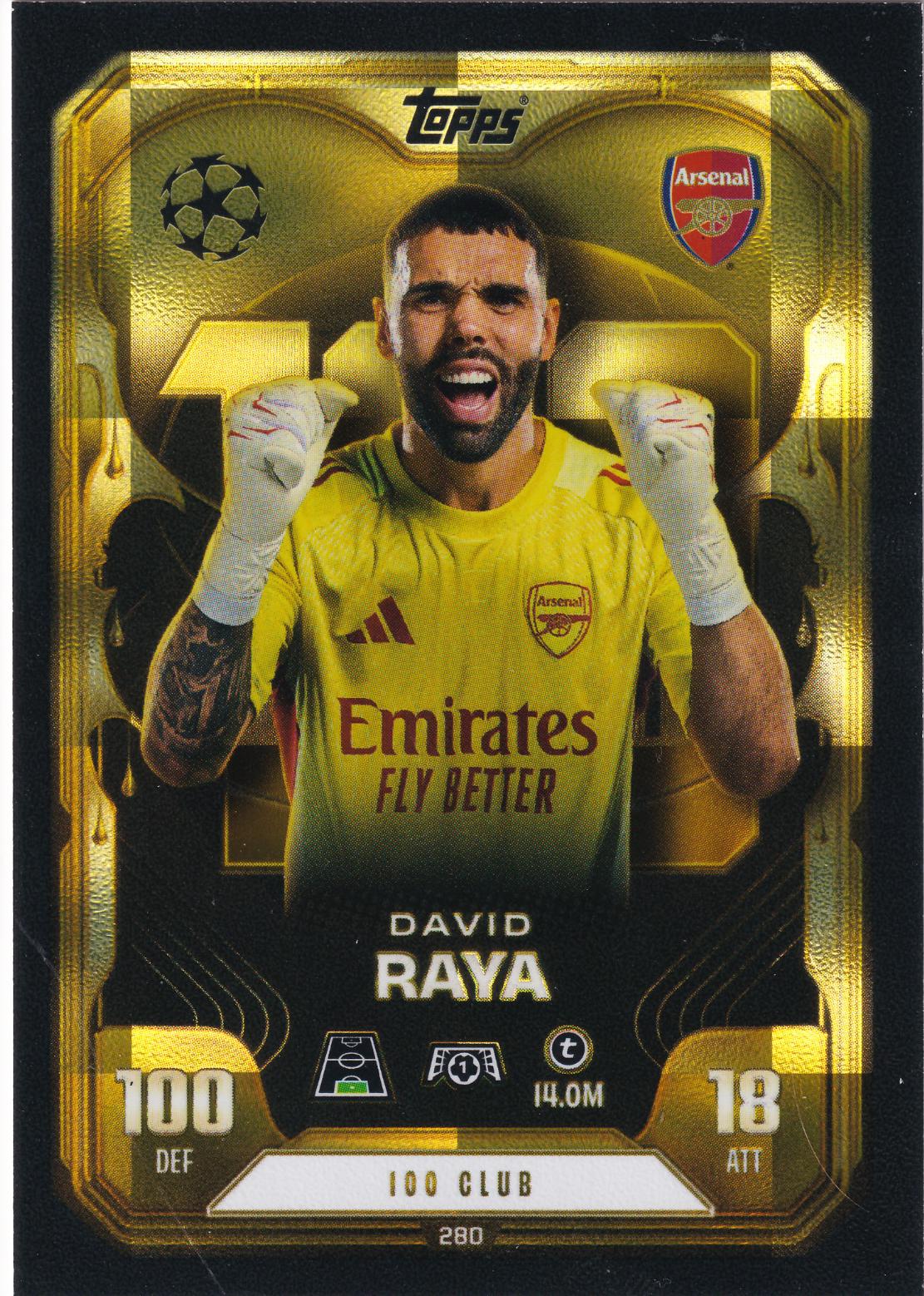 David Raya #280 2025 Topps Match Attax Extra Soccer
