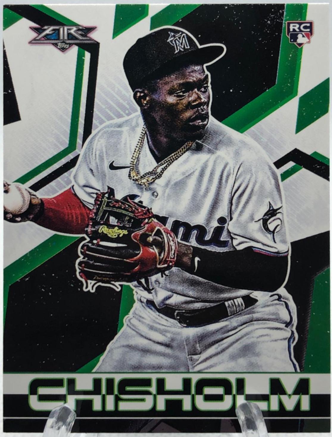 Jazz Chisholm #40 Baseball Cards 2021 Topps Fire