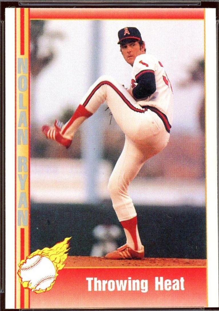 Throwing Heat #128 Baseball Cards 1992 Pacific Nolan Ryan