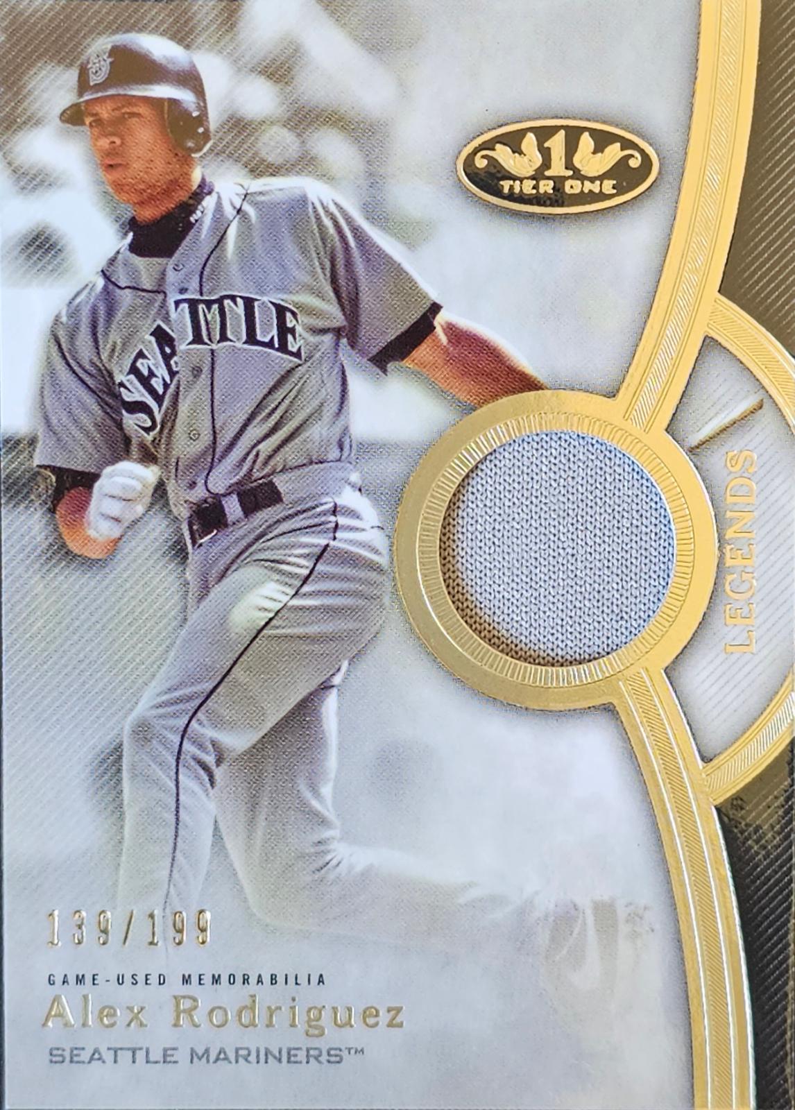 Alex Rodriguez #t1lr-ar Baseball Cards 2020 Topps Tier One Legends Relic