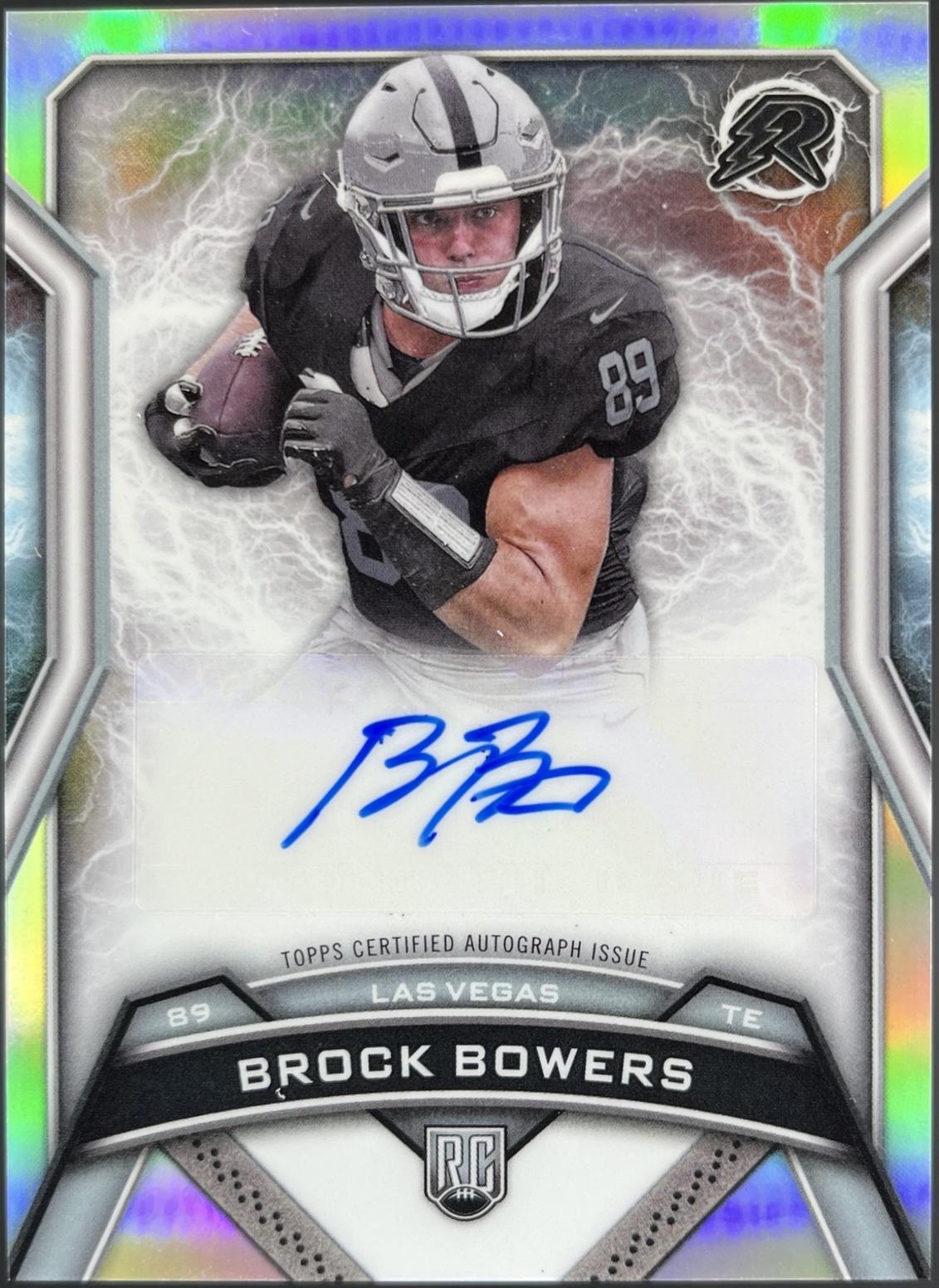 Brock Bowers #RRS-BB Football Cards 2024 Topps Resurgence Rookie Signature