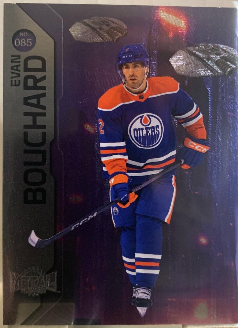 Evan Bouchard #85 2023-24 SkyBox Metal Universe Hockey
