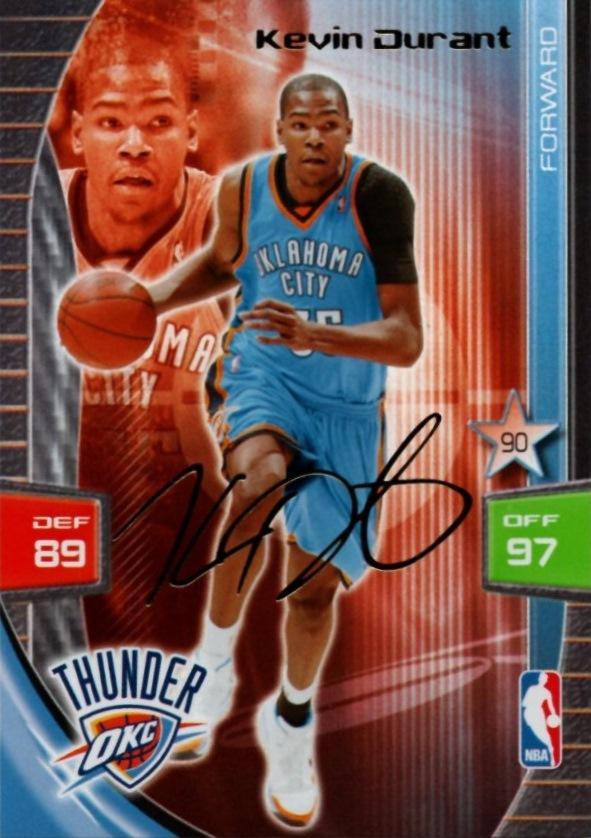 Kevin Durant Basketball Cards 2009 Panini Adrenalyn XL Extra Signature