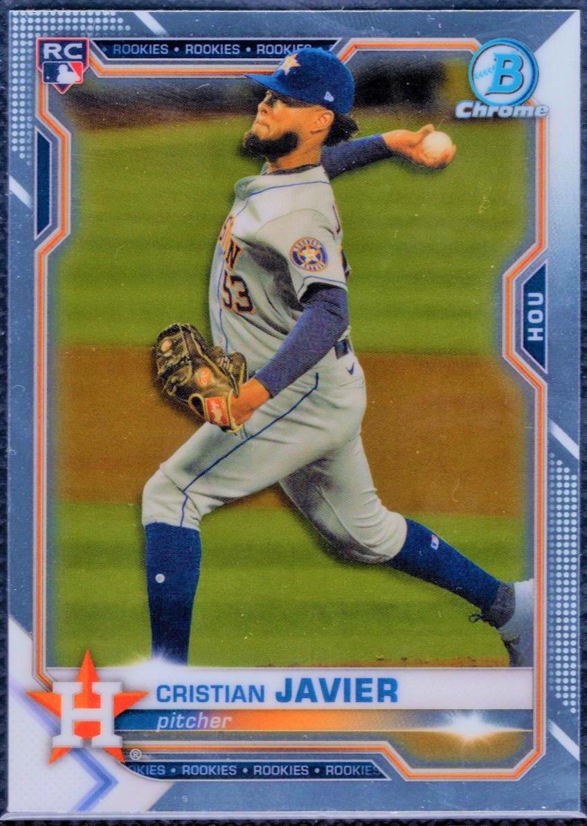 Cristian Javier #80 Baseball Cards 2021 Bowman Chrome