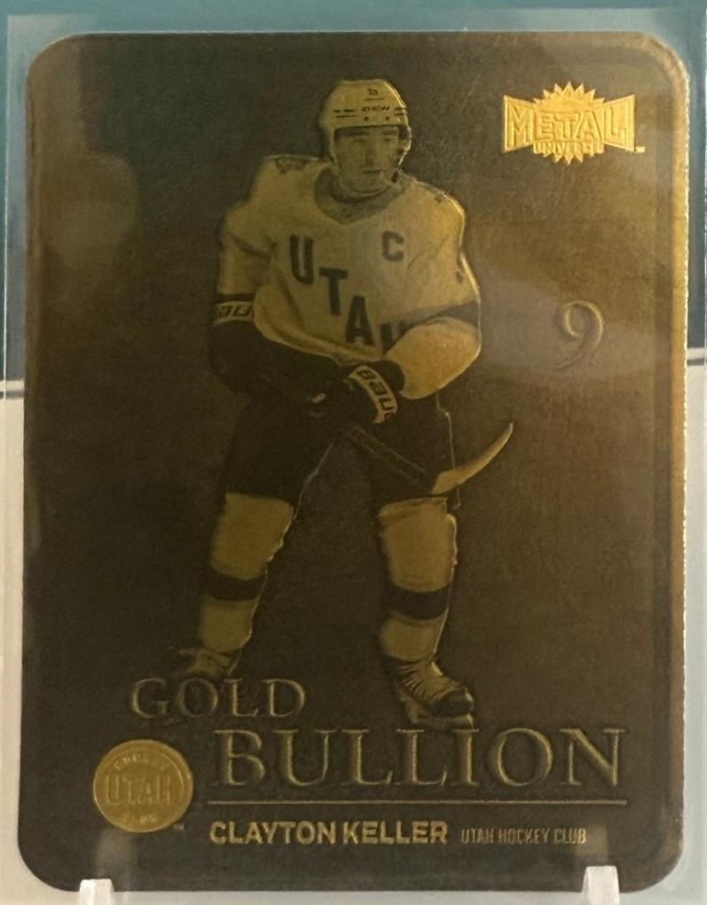 Clayton Keller #GB-8 Hockey Cards 2024 SkyBox Metal Universe Gold Bullion