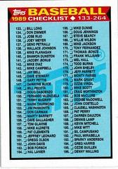 Checklist #258 Baseball Cards 1989 Topps Prices