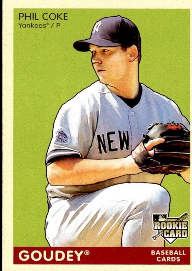 Phil Coke Baseball Cards 2009 Upper Deck Goudey