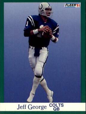 Jeff George #81 Football Cards 1991 Fleer