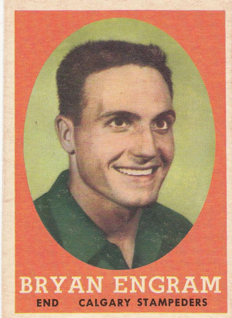 Bryan Engram #10 Football Cards 1958 Topps CFL