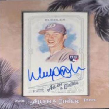 Walker Buehler #MA-WB 2018 Topps Allen & Ginter X Baseball Framed Mini Autographs