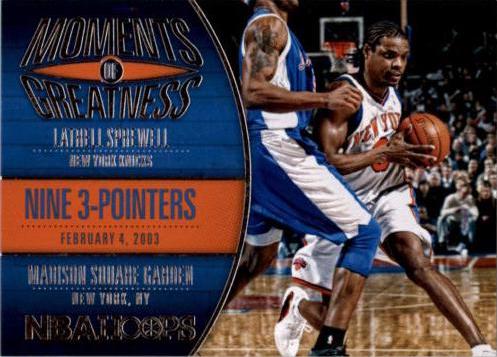 Latrell Sprewell #4 Basketball Cards 2014 Panini Hoops Moments of Greatness
