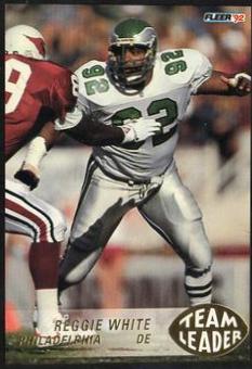 Reggie White #10 Football Cards 1992 Fleer Team Leaders