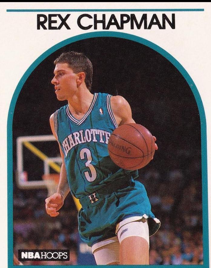 Rex Chapman #54 Basketball Cards 1989 Hoops