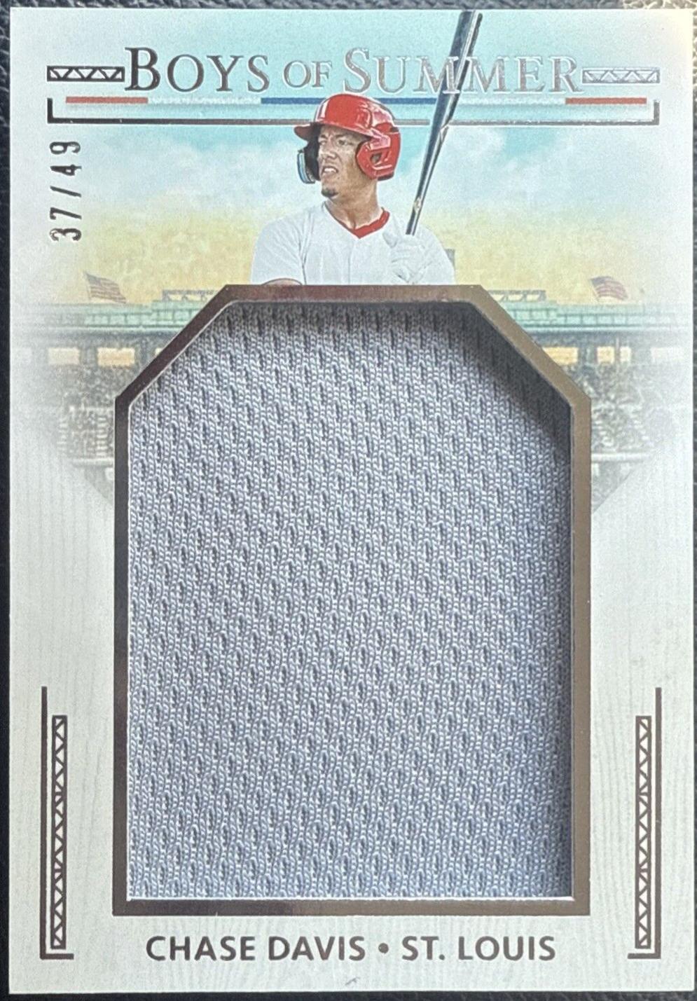 Chase Davis #JPM-CD Baseball Cards 2024 Panini Boys of Summer Jumbo Prospect Materials