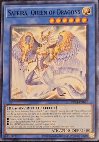Saffira, Queen of Dragons OP24-EN021 YuGiOh OTS Tournament Pack 24