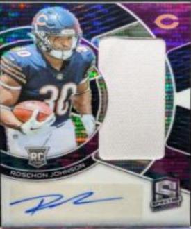 Roschon Johnson #12 Football Cards 2023 Panini Spectra Rookie Autograph