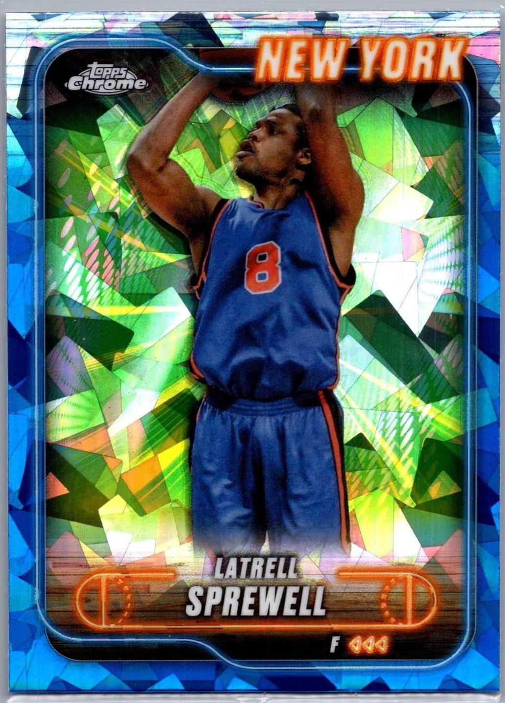 Latrell Sprewell #4 2024 Topps Chrome Sapphire Selections Basketball