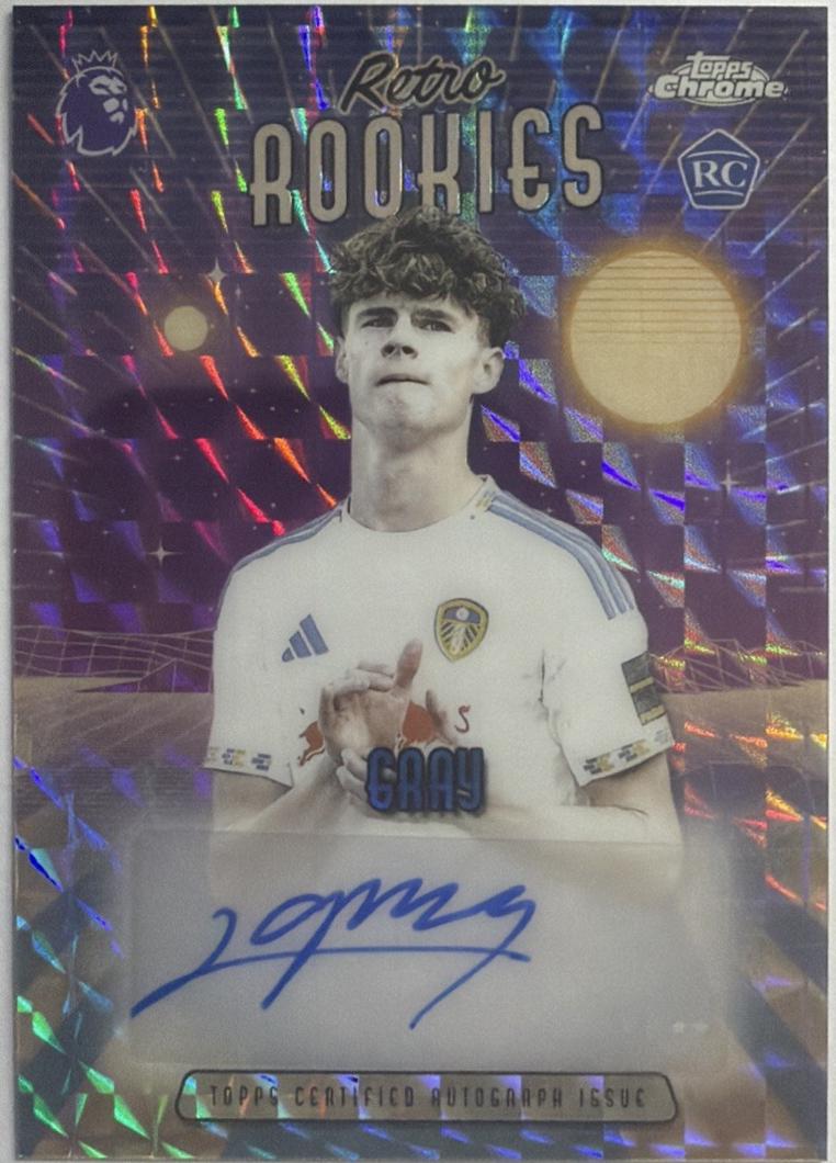 Harry Gray #RR-HG 2025 Topps Chrome Premier League Retro Rookie Autograph
