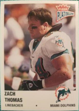 Zach Thomas #19 Football Cards 2003 Fleer Platinum