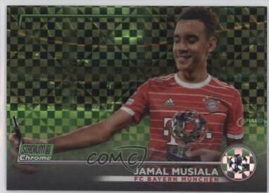 Jamal Musiala #42 Soccer Cards 2022 Stadium Club Chrome UEFA Competitions