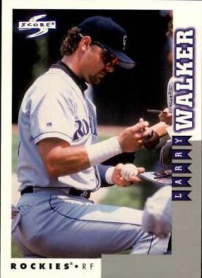 Larry Walker #39 Baseball Cards 1998 Score Rookie Traded
