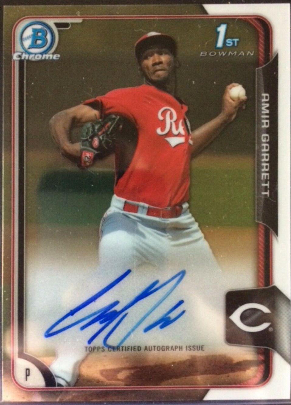 Amir Garrett #AGA Baseball Cards 2015 Bowman Chrome Autograph Prospect