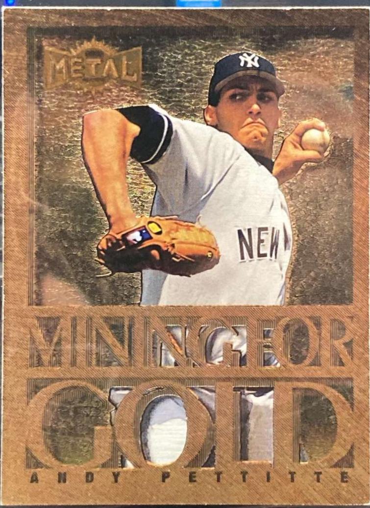 Andy Pettitte #11 Baseball Cards 1996 Metal Universe Mining for Gold
