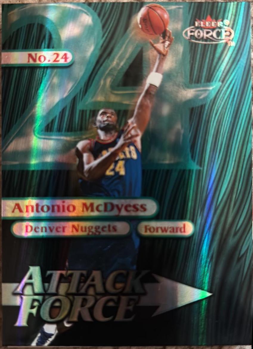 Antonio McDyess #17A 1999 Fleer Force Attack Force Basketball