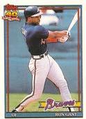 Ron Gant #19 Baseball Cards 1991 Topps Cracker Jack Series 2