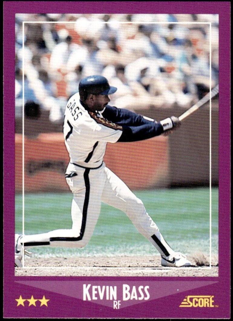 Kevin Bass #33 Baseball Cards 1988 Score Glossy