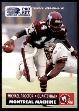 Michael Proctor #92 1991 Pro Set Wlaf Football