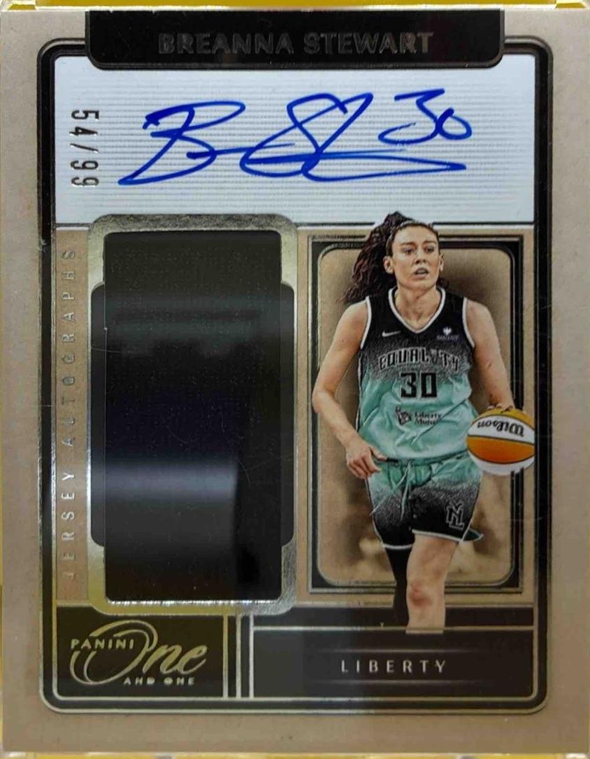 Breanna Stewart #4 2025 Panini One And One WNBA Jersey Autograph